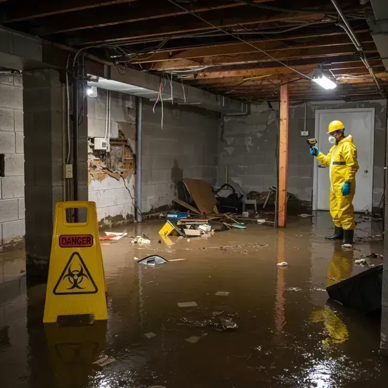 Flooded Basement Electrical Hazard in Roane County, WV Property