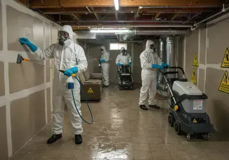 Basement Moisture Removal and Structural Drying process in Roane County, WV